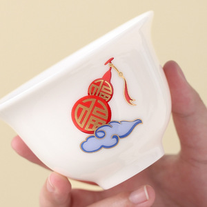Service à thé de voyage en porcelaine blanche style Jade Mutton Fat, avec Gaiwan et tasses, portable pour usage extérieur et domestique, nouveau style chinois - Product Image 4
