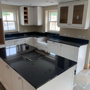 Mật độ tự nhiên tinh khiết đen đá Granite phiến đá cho truy cập Tops nhà bếp đảo Vanity Tops với <span class=keywords><strong>Bull</strong></span> Mũi Cạnh - Product Image 1