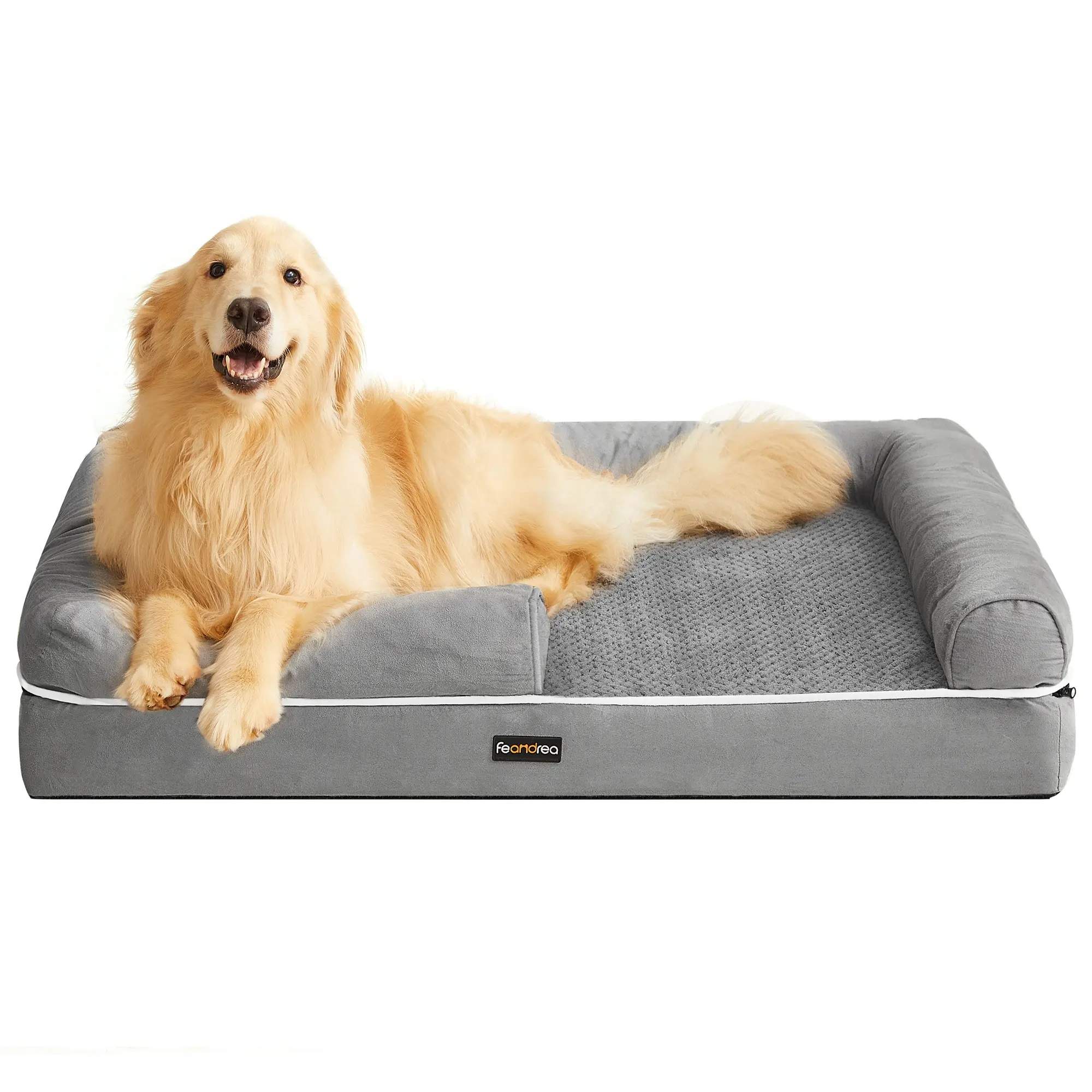 Feandrea di lusso di grandi dimensioni Memory Foam Pet letti ortopedici letto per cani divano con lati e copertura lavabile rimovibile