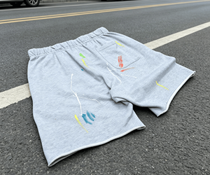 Custom High Quality Men's Vintage Casual 100% Cotton Breathable Elastic Waist Printed Logo OEM Service <b>Shorts</b> - Product Image 1