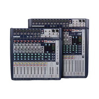VEIDAMIC Console de mixage audio professionnelle en métal SG12/16/22, 12/16/22 canaux, son surround pour scène, concert, performance