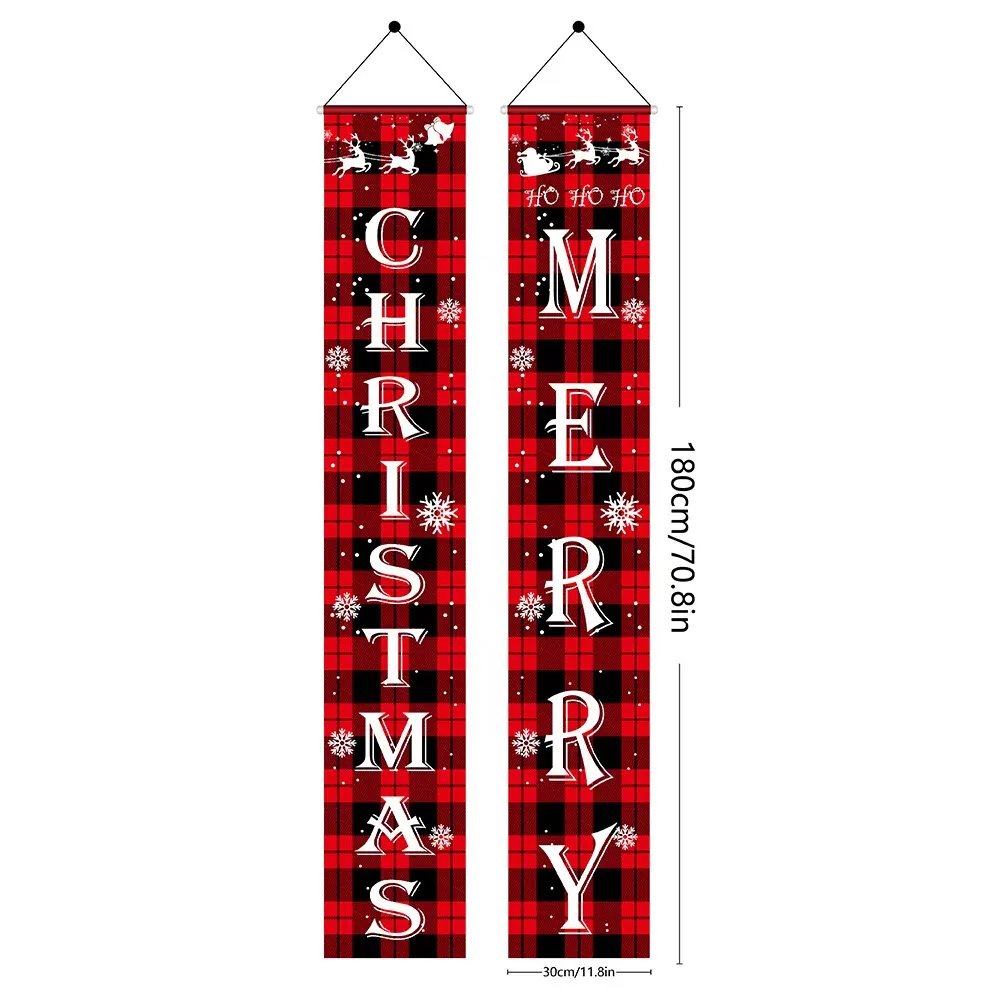 Christmas hanging cloth couplet layout hanging decorations Festive atmosphere decoration door frame hanging flags