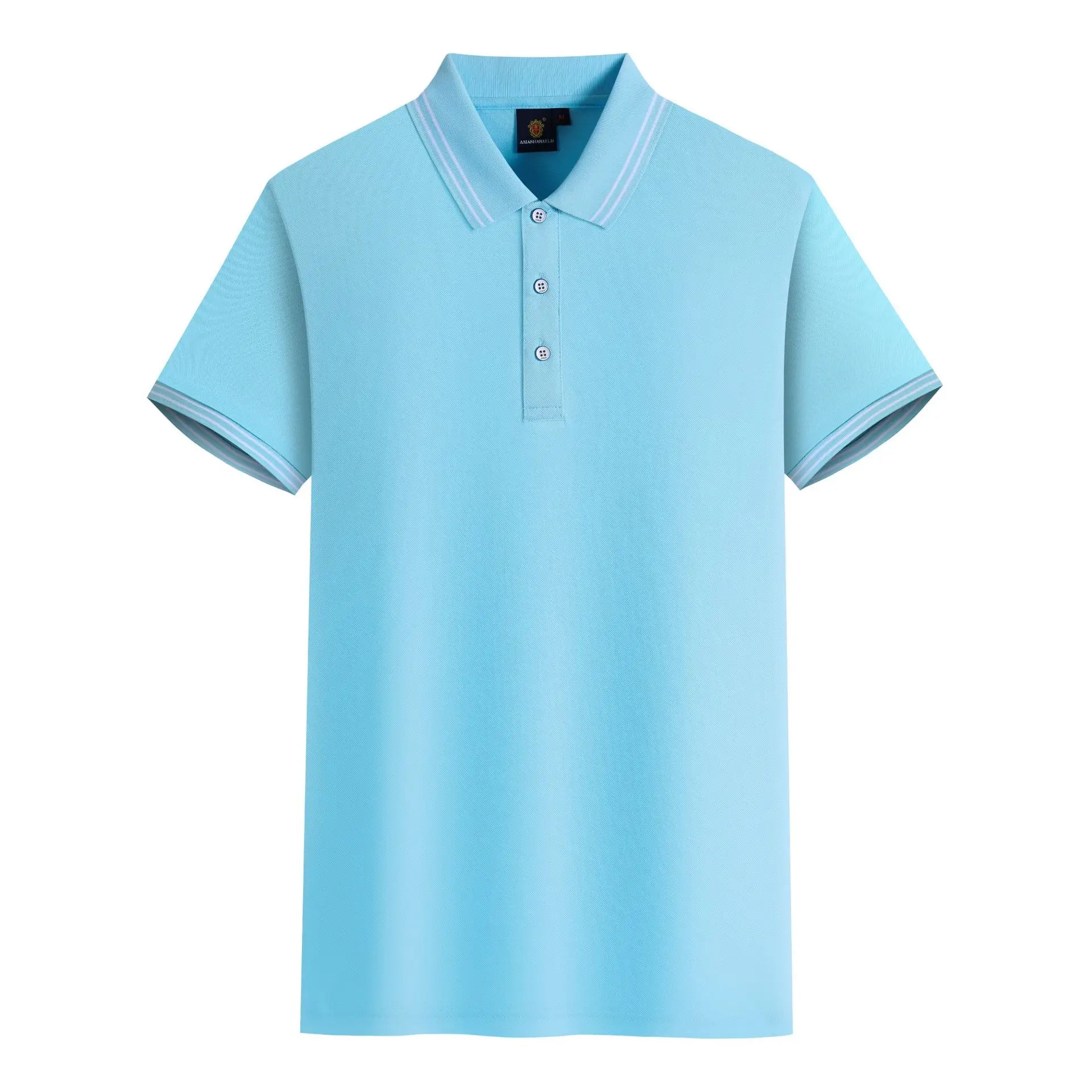 Hoge Kwaliteit Groothandel T-Shirt 100% Katoen Zomer Streetwear Casual Mode Mannen Borduurwerk Polo Katoenen T-Shirt Met Logo Custom