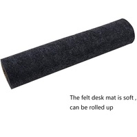 Tapis de bureau en feutre gris foncé, tapis de souris, protège-bureau, tapis d'écriture pour le bureau et la maison