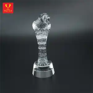 Hitop China Factory Customized Clear Sublimation Blank Event Annual Ceremony Crystal Glass Award Trophy