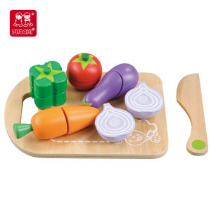 Ensemble de jouets de cuisine en bois pour enfants pour couper les formes d'aliments et de légumes - Product Image 2