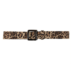 Cintura in tessuto con stampa leopardata marca Z, fibbia quadrata da 4 cm, accessorio moda casual da donna - Product Image 1