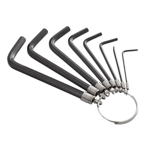 8pcs Industrial Hex L Allen <b>Key</b> Wrench Set with Keychain <b>Ring</b> Chrome Vanadium Steel Black Oxide Finish 1.5-6mm Sizes - Product Image 1