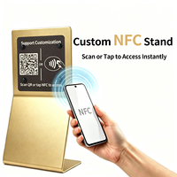 Base de Acero Inoxidable Personalizada con NFC para Reseñas de Google, para Recopilación de Comentarios en Restaurantes