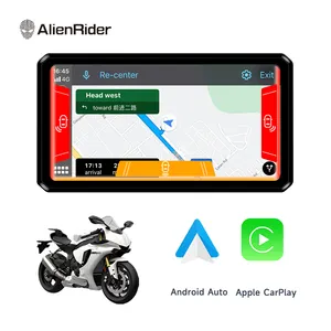 AlienRider M2 Pro motosiklet çizgi kam CarPlay Android oto navigasyon 6.1 inç dokunmatik ekran 77GHz milimetre dalga Radar BSD