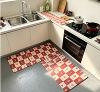 Magnifique tapis de sol moderne à thème de Noël, antidérapant, imperméable et doux, pour cuisine, chambre, salle de bain - Charme festif confortable, protège les sols