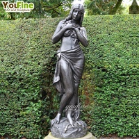Moderna Estatua de Bronce de Tamaño Real de Mujer Desnuda para Exteriores