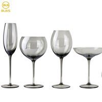 Einfarbige Bernstein glaswaren, Großhandel Hochzeit Bar Kristallglas trinken Wein Wasser Becher Tasse Set