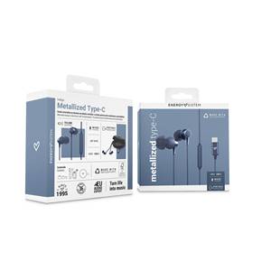 Auriculares Tipo C Metalizados (Conexión Tipo-C, Micrófono, Control de Volumen, Aluminio, Plástico Reciclado) - Product Image 6
