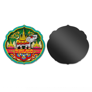 Imán de nevera de elefante tailandés colorido con el Gran Palacio, estilo étnico, recuerdo de viaje, regalo, decoración del hogar, souvenir con MOQ bajo - Product Image 1