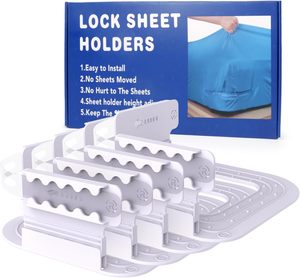 Adjustable <b>Bed</b> <b>Sheet</b> Holders with Lock Upgraded <b>Bed</b> <b>Sheet</b> Straps Keep Firm Tight Open Corner Design for Fit Various Mattresses - Product Image 1