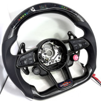Volant en fibre de carbone avec LED pour Audi A1 A3 A4 A5 A6 A7 R8 RS3 RS5 Q5 Q7 S3 S4 S5 TT B8 B9 - Prise en charge de toute personnalisation