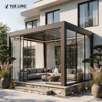 Pergola en aluminium à toit à lames orientables sur mesure pour entrepreneurs et constructeurs, pergola d'extérieur imperméable pour patio, protection contre la pluie