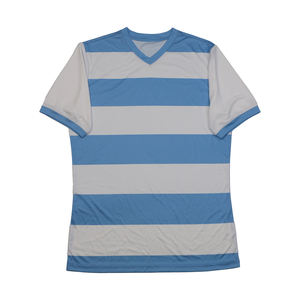 高品質カスタムフットボールジャージ 100% ポリエステル Vネック 半袖 デジタルプリント 軽量 通気性 自動着用 - Product Image 2