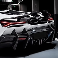 Kit carrosserie en fibre de carbone sèche préimprégnée de haute qualité style MSY, diffuseur arrière et spoiler de coffre pour Lamborghini Revuelto 2023 et modèles suivants