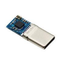 Konektor Tipe C Male dengan Chip Bluetrum 14 Pin 4 Pad USB C Audio Digital Semua Kompatibel untuk Pengisian Daya Headset