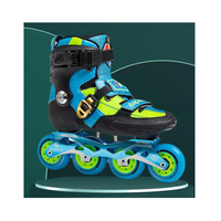 Chaussures de patinage en fibre de carbone EACHkids Professional Slalom Freestyle Inline Skating avec roues en PU pour enfants