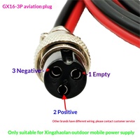 Câble de connexion pour panneau solaire à vente directe, alimentation portable extérieure (interface MC4) vers connecteur aviation GX16-3P