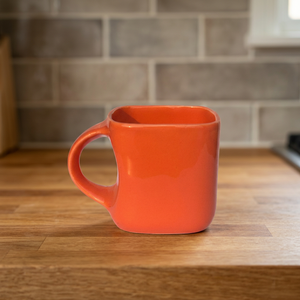 Tasses et mugs en grès, mug à café en céramique orange, couleur unie, design minimaliste, compatible micro-ondes et lave-vaisselle, pour la maison - Product Image 3