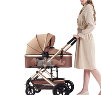 Poussette bébé convertible à deux sens, cadre en alliage d'aluminium, design pliable - Idéale pour les sorties des enfants