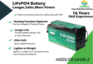 Lithmate แบตเตอรี่ลิเธียม12V 100Ah 120Ah ปลอดภัยกว่าแบตเตอรี่200Ah LM12180แบตเตอรี่ RV รอบลึก - Product Image 4