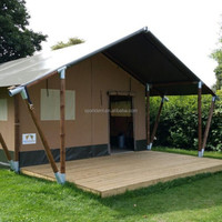 5x9m toile africaine Glamping maison luxe Safari tente à vendre avec salle de bain étanche
