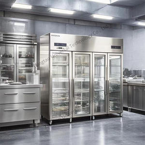 Exhibidor de Carne de Acero Inoxidable y Vidrio de Temperatura Única de 3500L para Carne de Cerdo y Res, con Gancho Gratuito y Refrigerador - Product Image 3