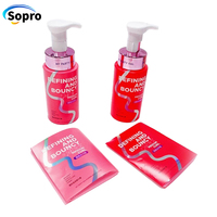 Hologramme métallisé brillant or mat UV argent métal Texture PET thermorétractable étiquette de manchon pour shampooing parfum huile vaporisateur bouteille