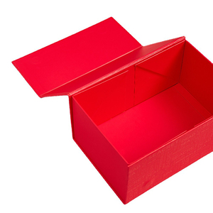 Tùy Chỉnh Màu Đỏ Sang Trọng <span class=keywords><strong>Satin</strong></span> Lót Cứng Nhắc Các Tông Hộp Giấy Có Thể Gập Lại Đóng Gói Quà Tặng Từ Tính Đóng Cửa Cho Thương Hiệu Logo Hiển Thị - Product Image 4