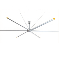 Ventilateur de plafond industriel HVLS de 7,3 m, vente en gros, moteur PMSM, prix d'usine, ventilateur de ventilation à économie d'énergie pour les grands centres logistiques