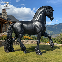 Sculpture de cheval en bronze grandeur nature, statue d'animal en métal sur mesure pour la décoration extérieure de jardin, villa, hôtel, cour et aménagement paysager