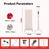 Panneau de luminothérapie rouge commercial, appareil de photothérapie LED haute puissance, thérapie par lumière infrarouge pour clinique