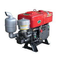 Moteur diesel monocylindre refroidi par eau 4 temps 22 CV ZS1115 pour bateaux avec démarrage au pied et 2200 tr/min