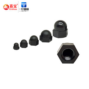 Vít nhà sản xuất Đen Nylon nhựa Nut M3-M10 Đen acorn Nut cách điện Hex hình lục giác trang trí Bìa NUT - Product Image 3