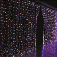Rideau lumineux LED en PVC transparent 220V IP44 avec télécommande, étanche, éclairage décoratif blanc