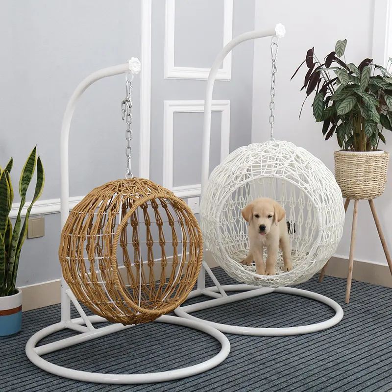 Best Selling Pet Supplies Luxury rattan cat bed swing hammock chair