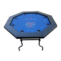 Usine de gros jambe en métal renforcé en acier inoxydable porte-gobelet table de poker octogonale