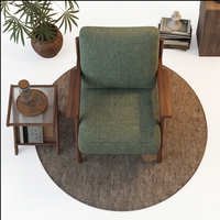 Canapé-lit rétro minimaliste du milieu du siècle avec dossier en chenille et en bois massif pour le salon, meubles de maison