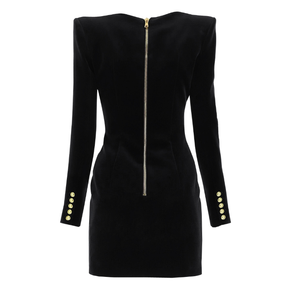 Giacca Formale da <span class=keywords><strong>Donna</strong></span> Nera di Alta Qualità, Manica Lunga, Sexy, Moda Invernale 2020 - Product Image 3