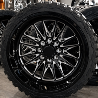 Jantes personnalisées en alliage d'aluminium forgé de 20 à 26 pouces pour camions et voitures de tourisme, super profondes, tout-terrain, nouvelle finition noire, garantie 5 ans
