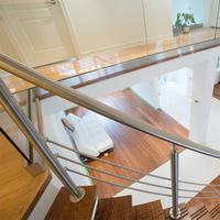 DAIYA chine escalier en bois avec main courante en acier inoxydable escalier incurvé