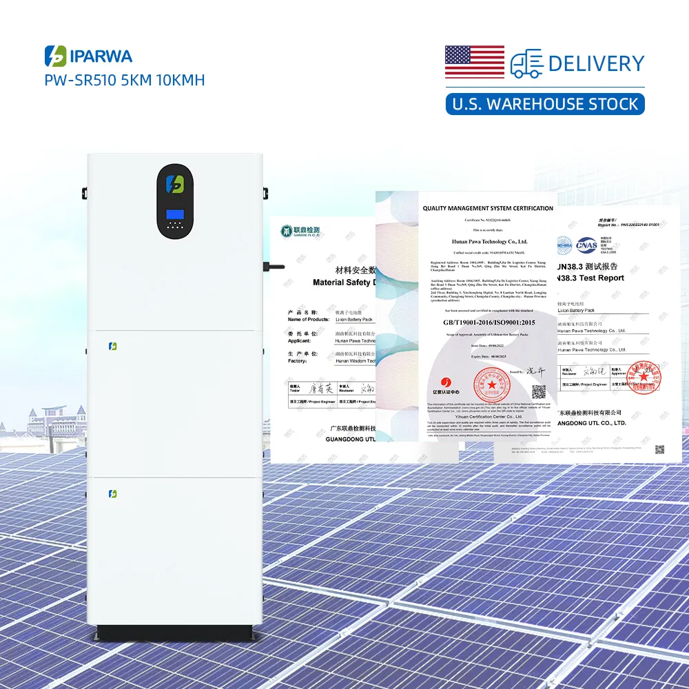 Iparwa USA คลังสินค้าสต็อก5KW อินเวอร์เตอร์10KWh Lifepo4แบตเตอรี่ทั้งหมดในหนึ่งระบบจัดเก็บพลังงานภายในบ้าน