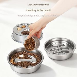 Comedero Lento Ecológico <span class=keywords><strong>de</strong></span> Acero Inoxidable para Mascotas, Plato <span class=keywords><strong>de</strong></span> Doble Uso con Tapete para Lamer para Perros y Gatos, Previene <span class=keywords><strong>la</strong></span> <span class=keywords><strong>Obesidad</strong></span>, <span class=keywords><strong>la</strong></span> Hinchazón y el Asfixia - Product Image 5