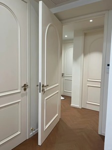 <span class=keywords><strong>Porte</strong></span> d'entrée intérieure en bois massif de style français moderne et luxueux, à ouverture latérale, pour salon et salle à manger, prix d'usine - Product Image 4
