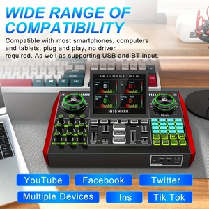 Juego de tarjeta de sonido en vivo K Song para micrófono de condensador, Kit de reducción de ruido, ajuste del sonido, tarjeta de sonido de computadora móvil - Product Image 3